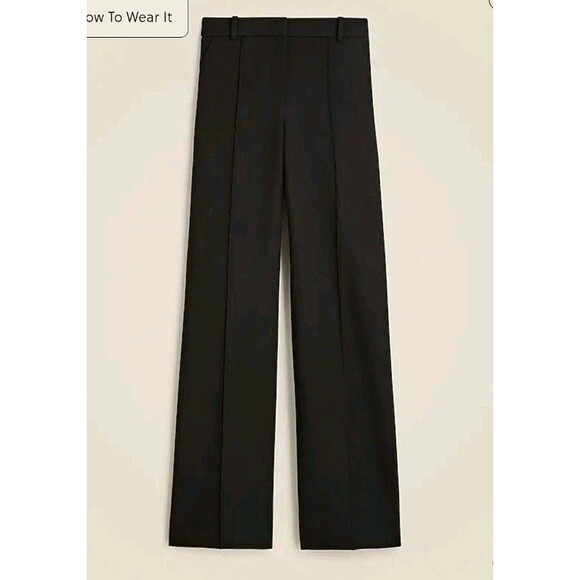 J.Crew Tall Cropped Natalia Pant in Four-Season Stretch Black CC483 Size 12T NWT - Picture 2 of 10